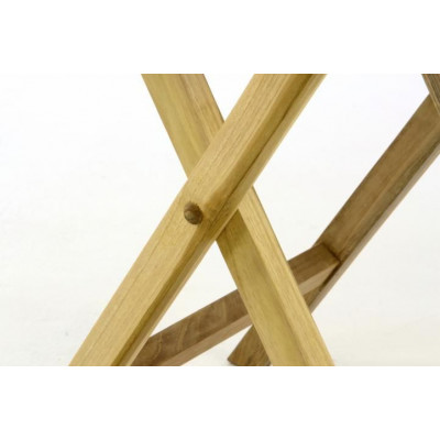 DIVERO záhradný stôl z teakového dreva - 80 cm