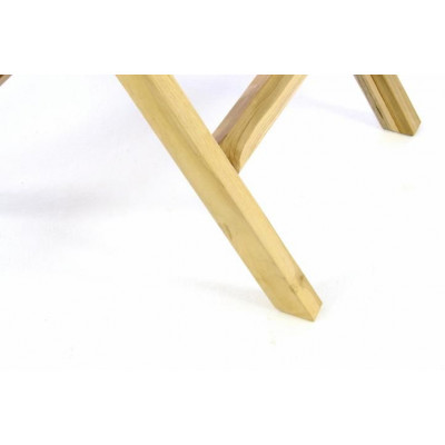 DIVERO záhradný stôl z teakového dreva - 80 cm