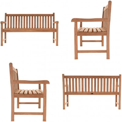 Záhradná lavica DIVERO 3-miestna, masív 150 cm