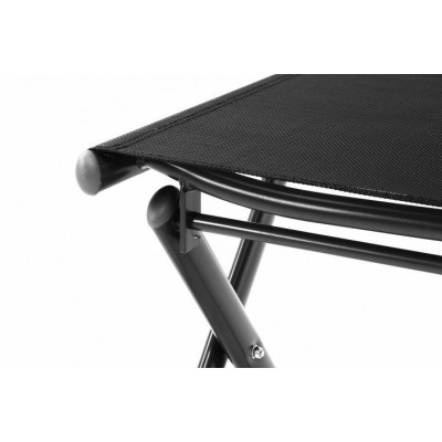 Hliníková záhradná stolička skladacia - čierna