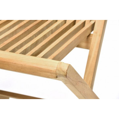 Sada 4 kusov - záhradné skladacie stoličky DIVERO - teak