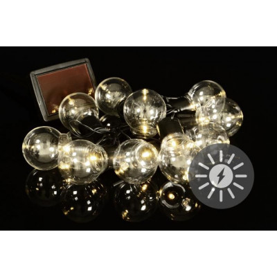 LED solárna svetelná reťaz s 10 žiarovkami