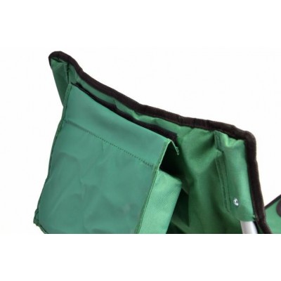 Skladacia kempingová stolička DIVERO s vankúšikom – zelená