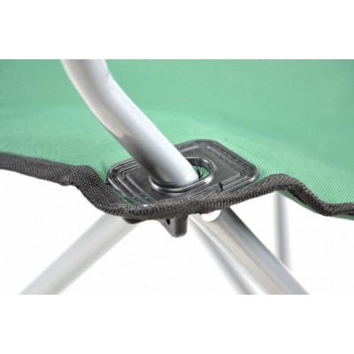 Skladacia kempingová stolička DIVERO s vankúšikom – zelená