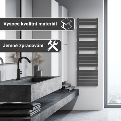 AQUAMARIN Vertikálny kúpeľňový radiátor, 1600 x 500 mm