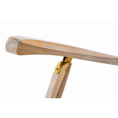 Záhradné drevené lehátko DIVERO Florentine + polstrovanie - béžové