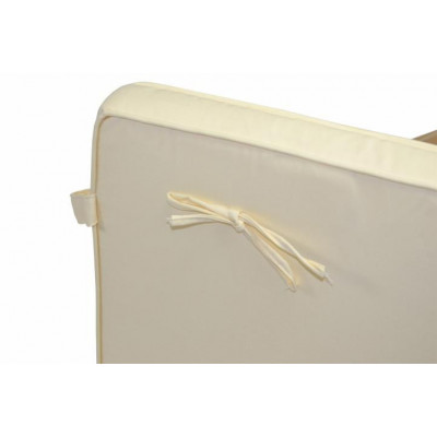 Záhradné drevené lehátko DIVERO Florentine + polstrovanie - béžové