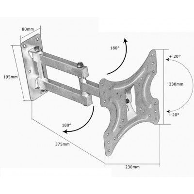 TV nástenný držiak MOUNTY® na malé LCD TV - 200 x 200