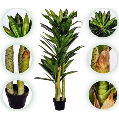PLANTASIA umelý strom Dracaena 120 cm, 81 listov