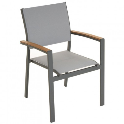 Záhradná stohovateľná stolička antracit,86,5x 57x57,5 ​​cm