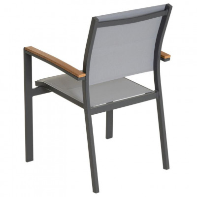 Záhradná stohovateľná stolička antracit,86,5x 57x57,5 ​​cm