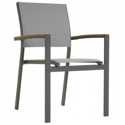 Záhradná stohovateľná stolička antracit,86,5x 57x57,5 ​​cm