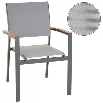 Záhradná stohovateľná stolička antracit,86,5x 57x57,5 ​​cm