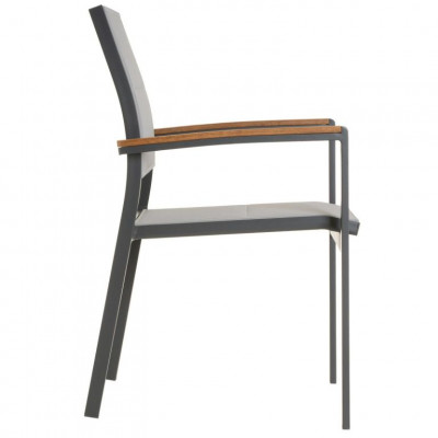 Záhradná stohovateľná stolička antracit,86,5x 57x57,5 ​​cm