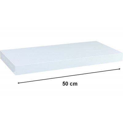Nástěnná police STILISTA VOLATO - bílá 50 cm