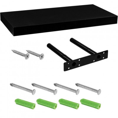 Nástěnná police STILISTA VOLATO - černá 50 cm