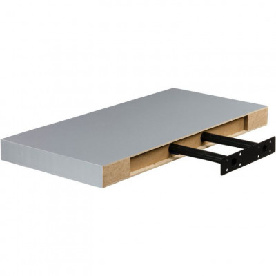 Stilista nástenná polica Volato, 60 cm, strieborná