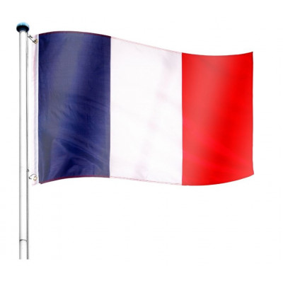 Vlajkový stožiar vrátane vlajky Francúzsko - 650 cm