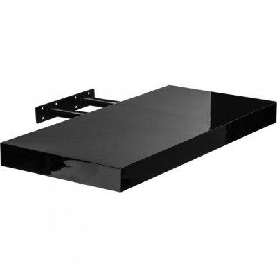 Stilista nástenná polica Volato, 30 cm, lesklá čierna