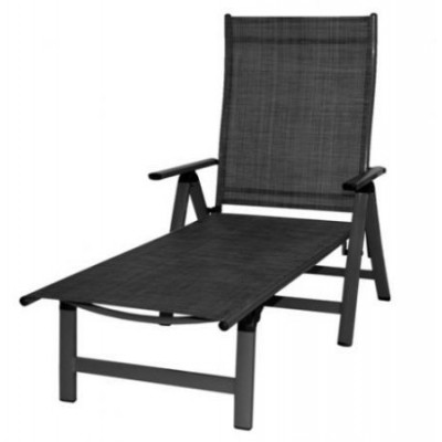 Polohovateľné lehátko LONDON čierna + antracit