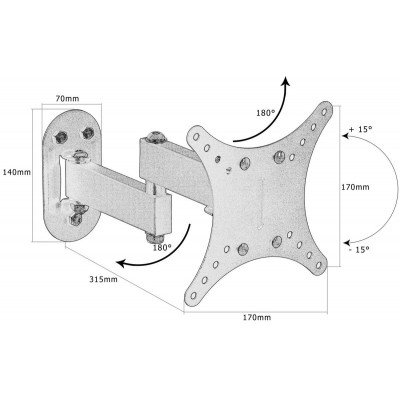 Nástenný držiak pre LCD TV 30 