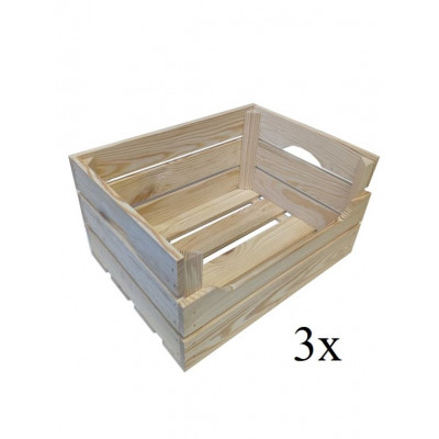 Set drevených boxov TRIO, 30 x 21,5 x 40 cm