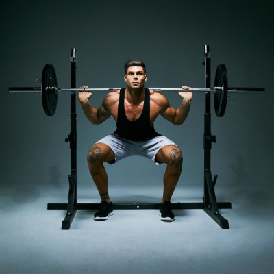Gorilla Sports Nastaviteľný stojan na dlhú tyč, 190 cm