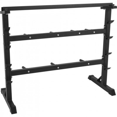 Gorilla Sports Stojan na závažie a činky 30/31 mm, čierny