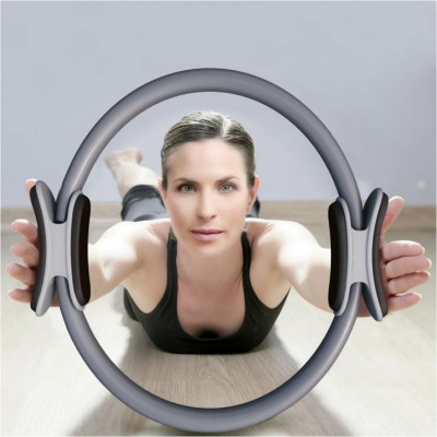 Gorilla Sports Kruh na pilates, 36 cm, sivý