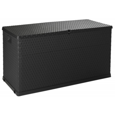 Záhradný plastový box RATTAN 420 L, grafitový