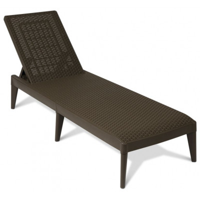 Plastové záhradné lehátko NUMANA, hnedé