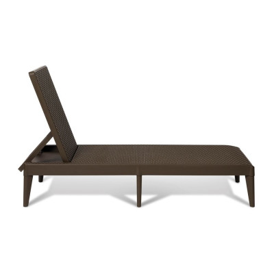 Plastové záhradné lehátko NUMANA, hnedé