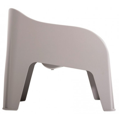 PETRA ARMCHAIR plastové kreslo, sivé