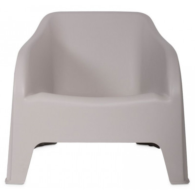 PETRA ARMCHAIR plastové kreslo, sivé