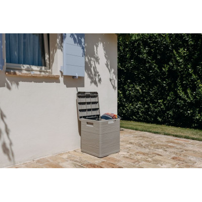 WOODYS záhradný plastový úložný box 90 L, svetlo šedá