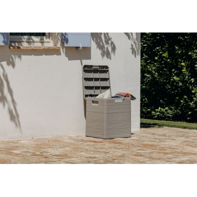 WOODYS záhradný plastový úložný box 90 L, svetlo šedá