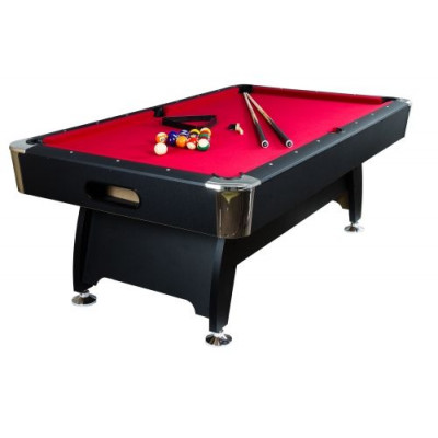 GamesPlanet® biliardový stôl PREMIUM, červeno/čierny,8 ft