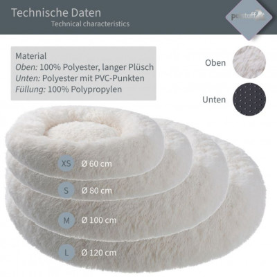PETSTUFF pelech pre psa, okrúhly, béžový, 60 cm