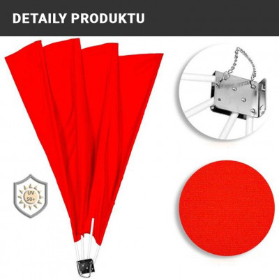 STILISTA balkónová tieniaca zástena, 140 x 140 cm, červená