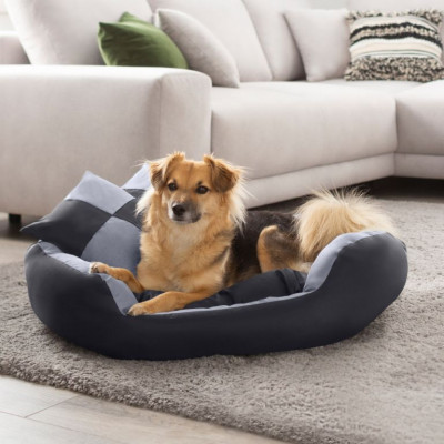 Petstuff pelech pre psa, šedo-čierny, 75 x 80 x 20cm