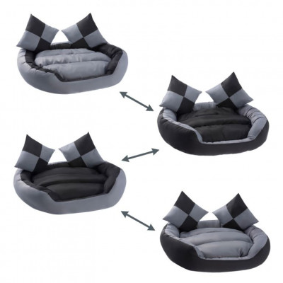 Petstuff pelech pre psa, šedo-čierny, 75 x 80 x 20cm