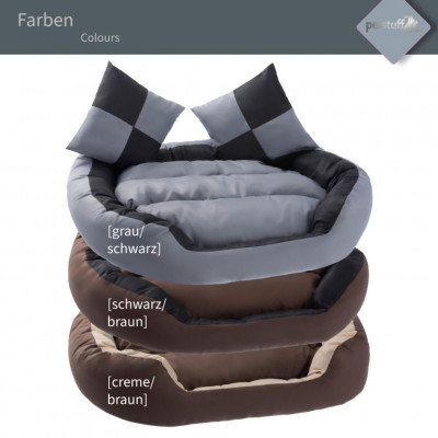 Petstuff pelech pre psa, šedo-čierny, 75 x 80 x 20cm