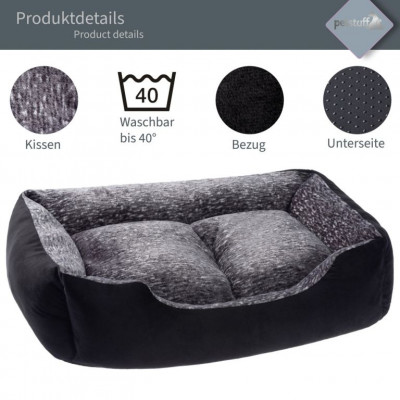 Petstuff pelech pre psa, veľkosť M, 65 x 48 x 19 cm, čierny