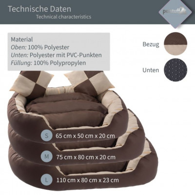 Petstuff pelech pre psa, krémovo- hnedý, 65 x 50 x 20 cm
