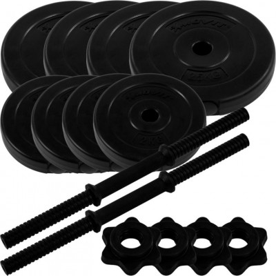 MOVIT 2 jednoručné nakladacie činky s kotúčmi 20 kg