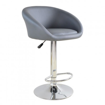 Sada 2 barových stoličiek antracit, výškovo nastaviteľné