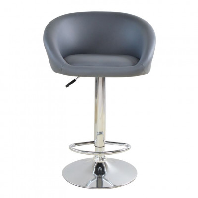 Sada 2 barových stoličiek antracit, výškovo nastaviteľné