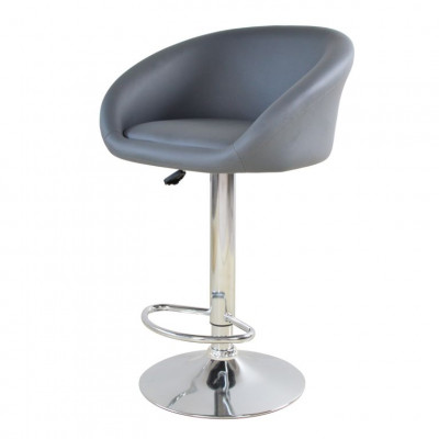 Sada 2 barových stoličiek antracit, výškovo nastaviteľné