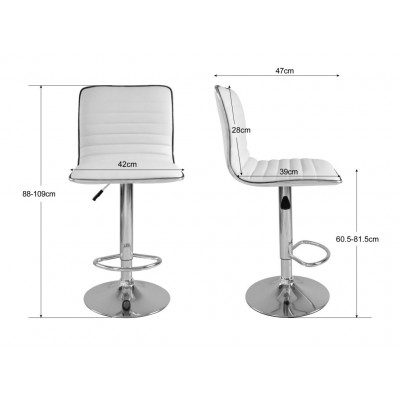 Sada 2 bielych barových stoličiek – moderné