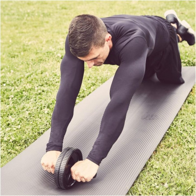 Gorilla Sports Podložka na jogu, 190 x 100 cm, sivá